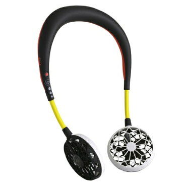 スパイス DF202BRD ブラック&レッド USB充電首掛け扇風機 WFan ダブルファン ver.2.0 2020モデル