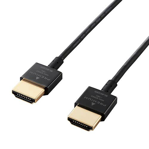 エレコム(ELECOM) DH-HDP14SS18BK ブラック PREMIUM HDMIケーブル 超スリムタイプ ...