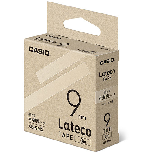 CASIO カシオ XB-9MX 半透明 ラテコ 詰め替え用テープ 幅9mm