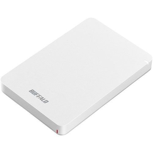 バッファロー BUFFALO HD-PGF1.0U3-WHA(ホワイト) ポータブルHDD 1TB USB3.1(Gen1) /3.0/2.0接続 耐衝撃 HDPGF10U3WHA