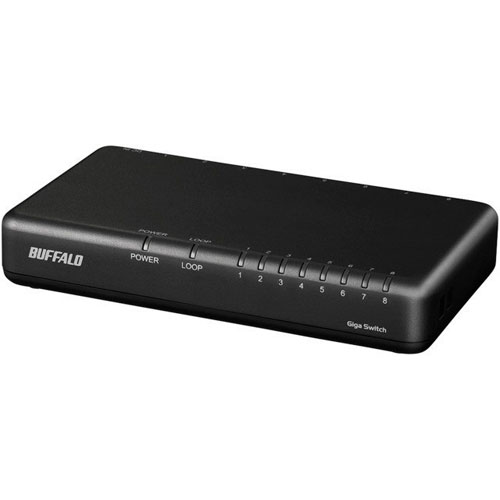 バッファロー(BUFFALO) LSW6-GT-8EPL/BK(ブラック) Giga対応スイッチングハブ 8ポート