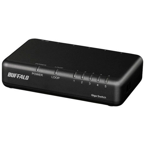 バッファロー BUFFALO LSW6-GT-5EPL BK ブラック Giga対応スイッチングハブ 5ポート