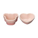 ル・クルーゼ(LE CREUSET) ベビー・ツイン・ラムカン(ベアー&ハート) (ミルキーピンク)(4)
