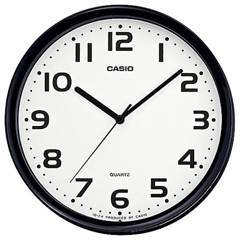 CASIO(カシオ) IQ-24-1JF ブラック スタンダードウオッチ クオーツ掛け時計