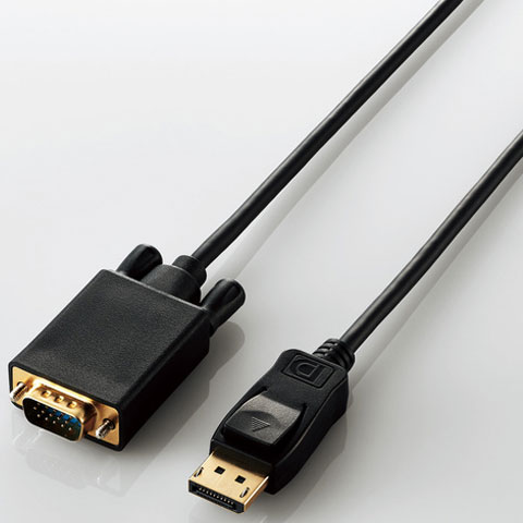 GR ELECOM CAC-DPVGA10BK(ubN) DisplayPortpVGAϊP[u 1m CACDPVGA10BK