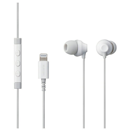 Sound-Isolating Type - エレコム(ELECOM) EHP-LF12CMWH ホワイト Lightning接続ヘッドホンマイク