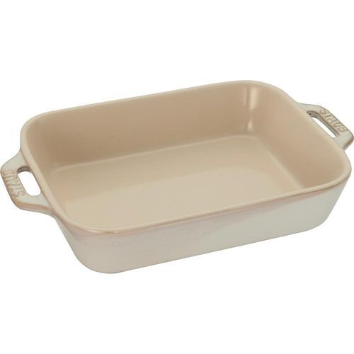 ストウブ(staub) ビンテージカラー レクタンギュラーディッシュ20cm アイボリー グラタン皿