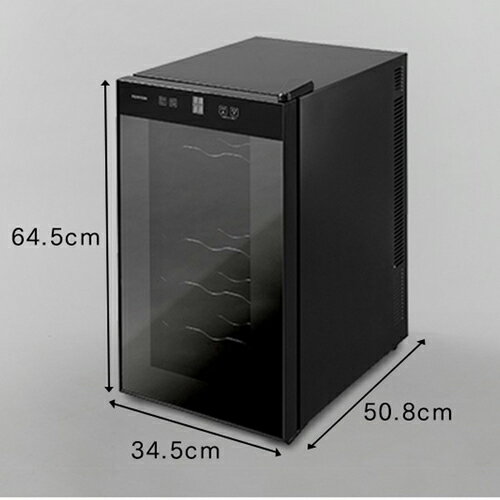 アイリスオーヤマ(Iris Ohyama) IWC-P182A-B ブラック 18本用ワインセラー 2段式個別温度管理可能 50L ペルチェ式