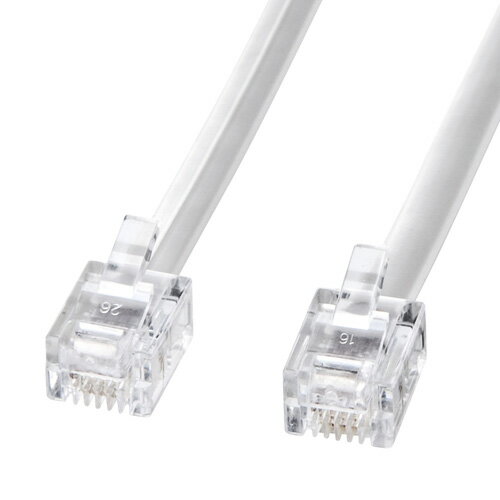 サンワサプライ TEL-N1-20N2(ホワイト) モジュラーケーブル 20m サンワサプライ TEL-N1-20N2(ホワイト) モジュラーケーブル 20m