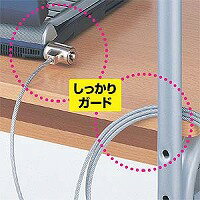 サンワサプライ SLE-6S-3 eセキュリティ ワイヤー 2m