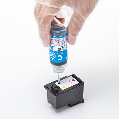 サンワサプライ INK-C361S30S シアン、マゼンタ、イエロー 詰替えインク キヤノンBC-361用