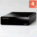 【エントリーでポイント最大18倍】エレコム ELECOM ELD-FTV040UBK ブラック TV向け外付けハードディスク 4TB ELDFTV040UBK