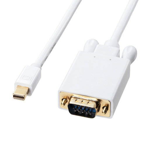 サンワサプライ KC-MDPVA50(ホワイト) ミニDisplayPort-VGA変換ケーブル 5m サンワサプライ KC-MDPVA50(ホワイト) ミニDisplayPort-VGA変換ケーブル 5m
