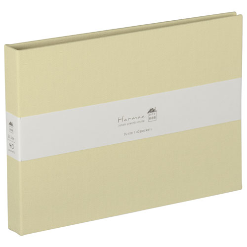ナカバヤシ A-HR2LP-301-Y イエロー ハルマー ポケットアルバム 2L判1段ヨコ40枚 アルバム