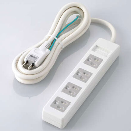エレコム(ELECOM) T-T1D-3425WH(ホワイト) 電源タップ マグネットシャッター 延長コード 3ピン 4口 2.5m エレコム(ELECOM) T-T1D-3425WH(ホワイト) 電源タップ マグネットシャッター 延長コード 3ピン 4口 2.5m