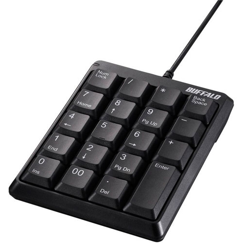 バッファロー(BUFFALO) BSTK110BK ナローフレームデザイン テンキー バッファロー(BUFFALO) BSTK110BK ナローフレームデザイン テンキー