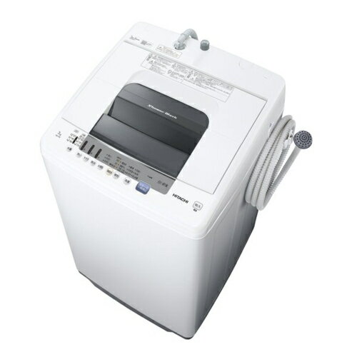 【設置＋リサイクル＋長期保証】日立 NW-70F-W(ピュアホワイト) 全自動洗濯機 白い約束 上開き 洗濯7kg