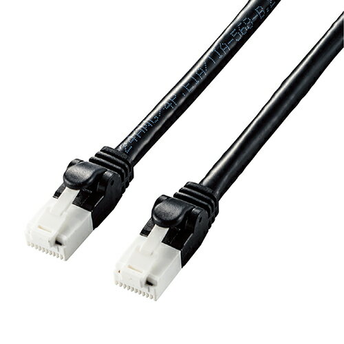 エレコム(ELECOM) LD-GPAT/BK10(ブラック) Cat6A LANケーブル 1m