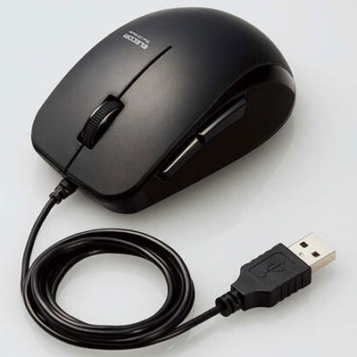 Ball Type Mouse - エレコム(ELECOM) M-BL28UBSKBK ブラック 抗菌 有線 静音 BlueLEDマウス 5ボタン