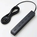 エレコム(ELECOM) T-KF04-21050BK(ブラック) 延長コード 2ピン 10個口(上面5個口/側面5個口) 5m