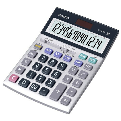 CASIO(カシオ) DS-40DC 本格実務電卓 時間計算タイプ 14桁