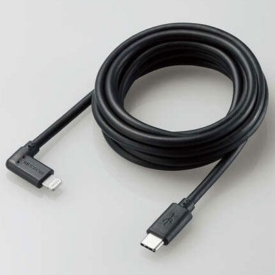 쥳(ELECOM) MPA-CLL20BK(֥å) L USB-C to Lightning֥ 2m