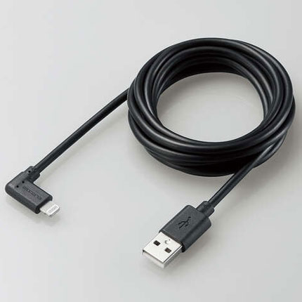 エレコム(ELECOM) MPA-UALL20BK2 ブラック L型スタンダードLightningケーブル 2m
