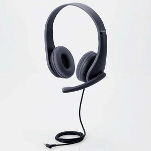 エレコム(ELECOM) HS-KD01TBK(ブラック) 子ども用ヘッドセット 有線 4極ミニプラグ 両耳 マイクアーム付格安セール