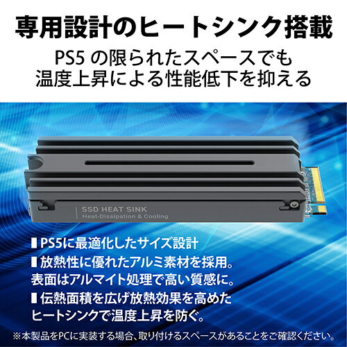 エレコム ELECOM ESD-IPS2000G M.2 PCIe接続内蔵SSD 2TB PS5専用 ESDIPS2000G