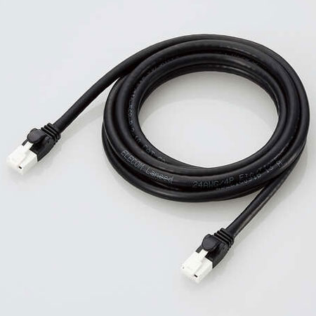 エレコム(ELECOM) GM-LDGPAT/BK20 ブラック ツメ折れ防止LANケーブル 2m