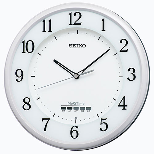 セイコー(SEIKO) ZS255W 白パール塗装 ネクスタイムシリーズ 電波掛け時計