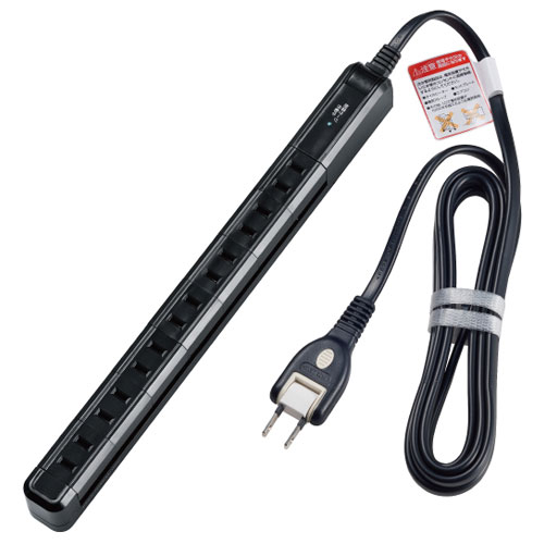 樂天商城 - エルパ(ELPA) WBS-SL702SB-BK ブラック スリム回転タップ 7個口 上挿し 2m