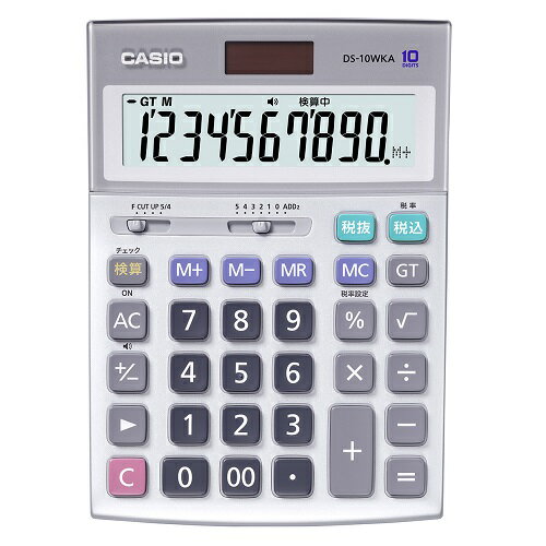 (まとめ) カシオ カラフル電卓 ミニジャストタイプ12桁 ペールブルー MW-C20C-LB-N 1台 【×10セット】[21]