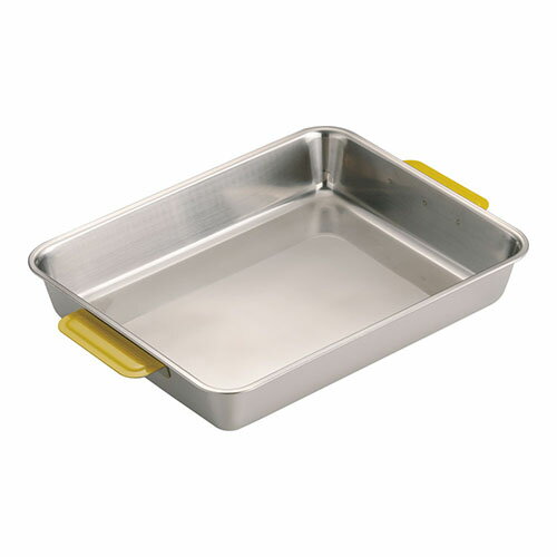 TKGコーポレーション 18-8カラーハンドル角バット 12枚取 イエロー