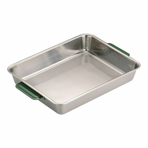 TKGコーポレーション 18-8カラーハンドル角バット 12枚取 グリーン