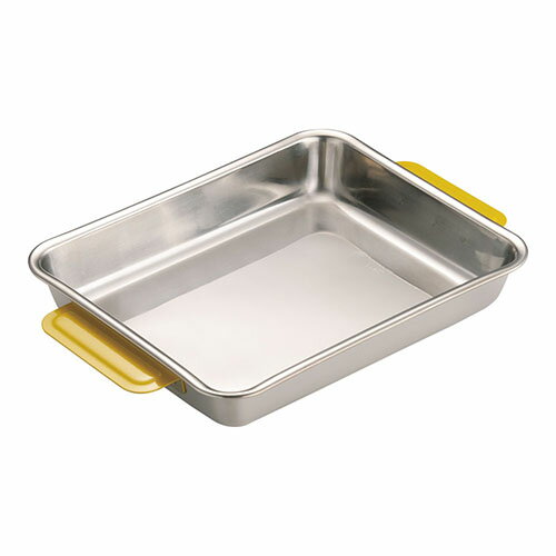 TKGコーポレーション 18-8カラーハンドル角バット 21枚取 イエロー