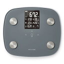 エレコム ELECOM HCS-FS05GY(グレー) 体組成計 体重計 大画面 ヘルスメーター 100g単位 単4形乾電池 HCSFS05GY