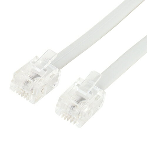 ミヨシ DC-210-WH(ホワイト) 電話機コード 6極2芯 10m ミヨシ DC-210-WH(ホワイト) 電話機コード 6極2芯 10m