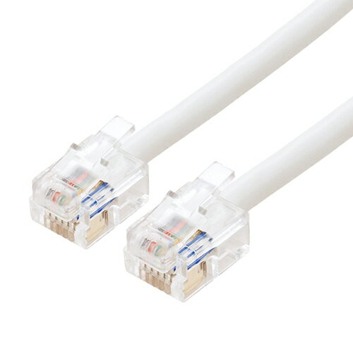 Modular （5 m+） - ミヨシ DC-610-WH ホワイト 電話機コード スタンダード 6極/6芯 タイプ 10m