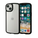 エレコム(ELECOM) PM-A22ATSLFCSBK(ブラック) iPhone 14/13用 ハイブリッドケース TOUGH SLIMLITE フレームカラー マット(2)