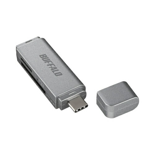バッファロー(BUFFALO) BSCR120U3CSV(シルバー) USB 3.2(Gen 1)対応 USB Type-C接続 カードリーダー/ライター バッファロー(BUFFALO) BSCR120U3CSV(シルバー) USB 3.2(Gen 1)対応 USB Type-C接続 カードリーダー/ライター