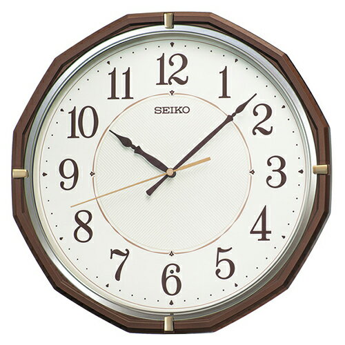 セイコー SEIKO KX274B(茶メタリック) 電波 掛時計 スタンダード 秒針タイプ KX274B