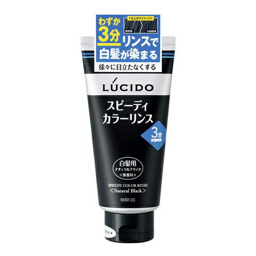 マンダム(mandom) LUCIDO 白髪染め用 スピーディカラーリンス(ナチュラルブラック) 無香料 160g