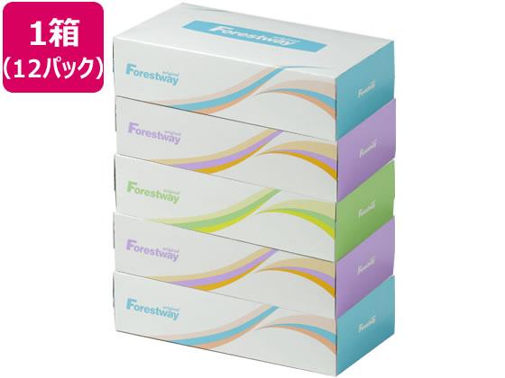 Forestway ティッシュペーパー ナチュラル 150組 5個×12パック[代引不可]