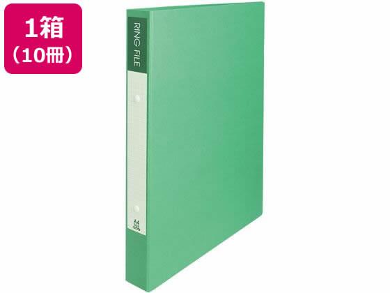 ビュートン 2穴リングファイル 紙製 A4タテ 背幅36mm グリーン 10冊[代引不可]