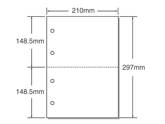 その他 マルチプリンタ帳票 A4 白紙 2面 4穴 500枚×2冊 [代引不可]