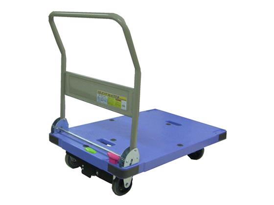 ナンシン ストッパー付プラスチック静音台車 サイレントマスター300kg荷重 青[代引不可](4)