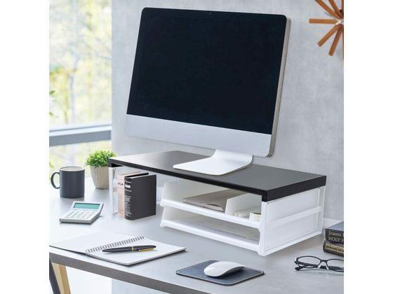 リヒトラブ 机上台〈幅590mm・ハイタイプ〉黒[代引不可] [2]