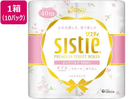 クレシア クリネックス システィ 4ロール ダブル ハピネス ピンク 10パック[代引不可]