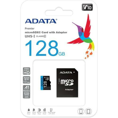 ADATA Technology AUSDX128GUICL10A1-RA microSDXCカードClass10 UHS-I 128GB